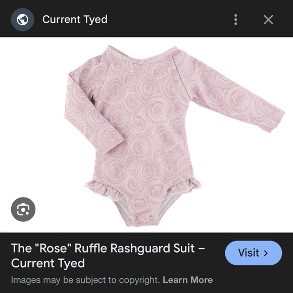 Rose Ruffle Rashguard Suit for Kids - Picture 3 of 3